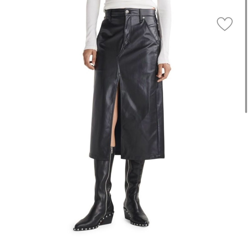 Rag and bone Sid Black Faux Leather skirt- NWT